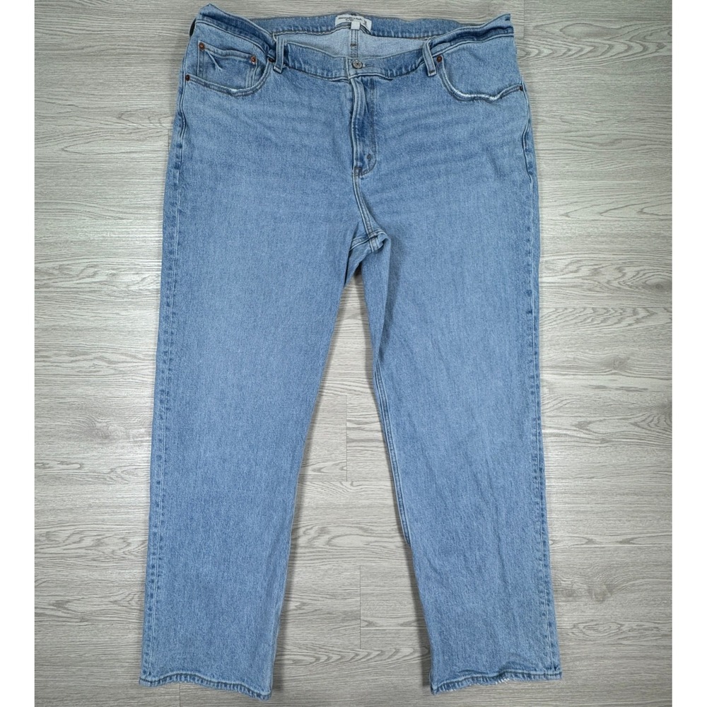 Abercrombie & Fitch Womens Jeans Curve Love The Baggy Low Rise Sz 34 18R Stretch